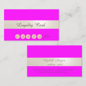 Elegant Confetti roze fluorescerend Klantenkaartje (Voorkant / Achterkant)