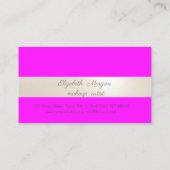 Elegant Confetti roze fluorescerend Klantenkaartje (Achterkant)