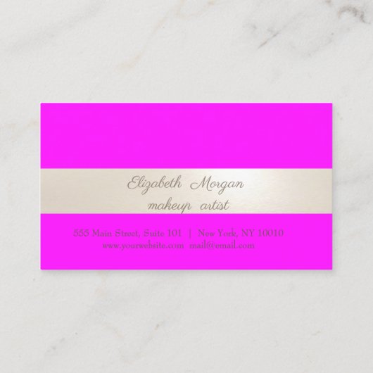 Elegant Confetti roze fluorescerend Klantenkaartje (Achterkant)