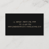 Elegant Confetti, schaar, haardroger Alcohol inkt Visitekaartje (Achterkant)