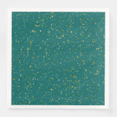Elegant Confetti Space - Blauwgroen groen & goud,  Servet (Voorkant)