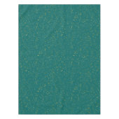 Elegant Confetti Space - Blauwgroen groen & goud, Tafelkleed (Voorkant)