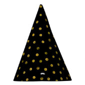 Elegant Confetti Stippen voor zwarte en goudolie Feesthoedjes (Rechts)