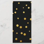 Elegant Confetti verjaardagsfeestje menu (Achterkant)