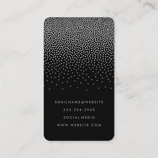 Elegant Confetti Visitekaartje (Achterkant)
