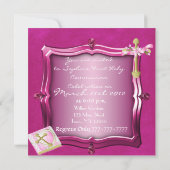 Elegant CONFIRMATION Damask Design INVITATIONS Kaart (Achterkant)
