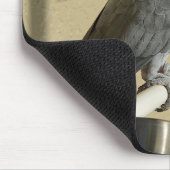 Elegant Congo African Grey Parrot op standaard Muismat (Hoek)