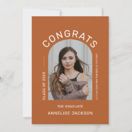 Elegant congraten afstuderen foto-aankondigingskaa