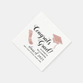 Elegant Congrats Afstudeerder Klasse van 2025 Afst Servet (Hoek)