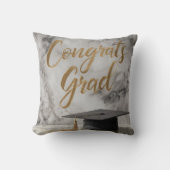 Elegant "Congrats Afstudeerder" met afstudeerdop Kussen (Voorkant)