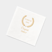 Elegant "Congrats" Afstuderen Folie Servetten (Links)