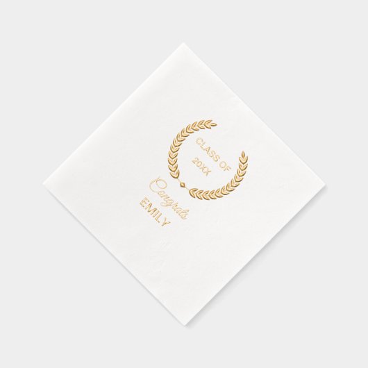 Elegant "Congrats" Afstuderen Folie Servetten (Rechts)