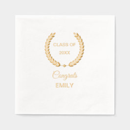 Elegant "Congrats" Afstuderen Folie Servetten