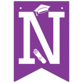 Elegant Congrats Afstuderen Pet, Diploma Kleurrijk Vlaggetjes (Derde vlag)