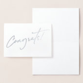 Elegant Congrats script Folie Kaart (Display)