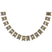 Elegant CONGRATULALATIONS Black en Faux Gold Vlaggetjes (Alle)