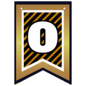 Elegant CONGRATULALATIONS Black en Faux Gold Vlaggetjes (Tweede vlag)