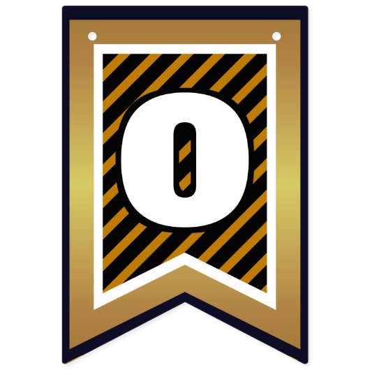 Elegant CONGRATULALATIONS Black en Faux Gold Vlaggetjes (Tweede vlag)