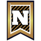 Elegant CONGRATULALATIONS Black en Faux Gold Vlaggetjes (Derde vlag)