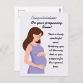 Elegant Congratulations pregnancy Card Briefkaart (Voorkant / Achterkant)