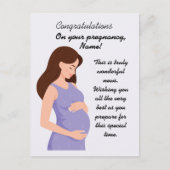 Elegant Congratulations pregnancy Card Briefkaart (Voorkant)