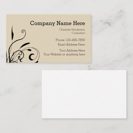 Elegant Consultant Service Visitekaartje (Voorkant / Achterkant)