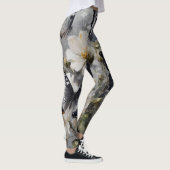 Elegant contrast: zwarte en witte vlinders leggings (Rechts)