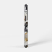 Elegant contrast: zwarte en witte vlinders samsung galaxy hoesje (Rechterkant)