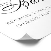 Elegant Cookie Bar, zwarte kalligrafie | Grafische Poster (Hoek)