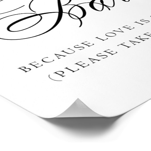 Elegant Cookie Bar, zwarte kalligrafie | Grafische Poster (Hoek)