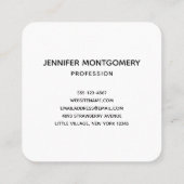 Elegant Cool Blue Agate and Gold Glitter Border Vierkante Visitekaartje (Achterkant)