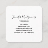 Elegant Cool Blue Agate and Gold Glitter Border Vierkante Visitekaartje (Achterkant)