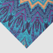 elegant cool blue mandala tapijtpatroon tissuepapier (Detail)