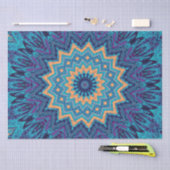 elegant cool blue mandala tapijtpatroon tissuepapier (Craft)