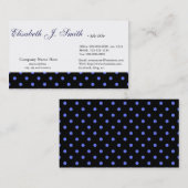 Elegant, cool blue poka stits grafisch ontwerp visitekaartje (Voorkant / Achterkant)