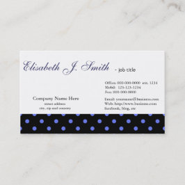 Elegant, cool blue poka stits grafisch ontwerp visitekaartje