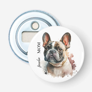 Elegant Cool Frenchie mama Button Flesopener
