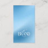 Elegant Cool Icy Blue Smooth Gradient QR Code Logo Visitekaartje (Voorkant)