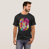 Elegant Cool Lion Head T Shirt Design met Bright (Voorkant volledig)