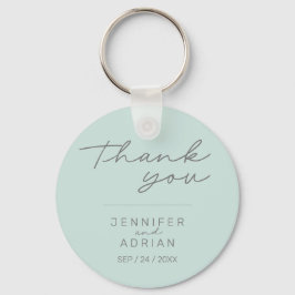 Elegant Cool Mint Minimal Wedding sleutelhanger