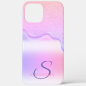 Elegant Cool Ombre Glitter-schijven Case-Mate iPhone Case (Achterkant)