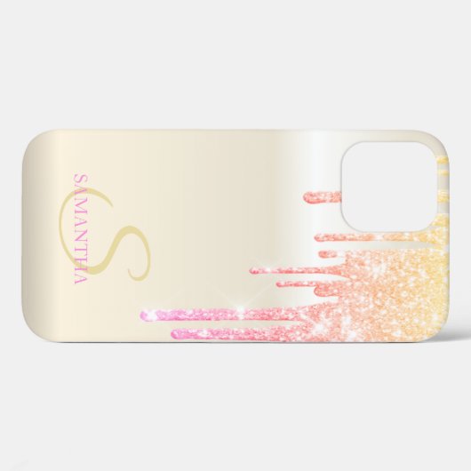 Elegant Cool Ombre Glitter-schijven Case-Mate iPhone Case (Achterkant (horizontaal))