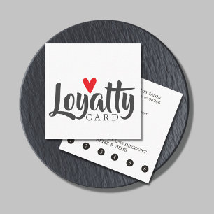 Elegant Cool Red Heart Beauty Salon Loyaliteit Klantenkaartje