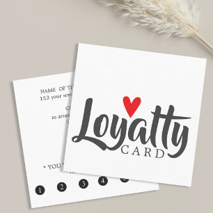 Elegant Cool Red Heart Beauty Salon Loyalty