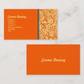 Elegant Cool Sinaasappel Visitekaartje (Voorkant / Achterkant)