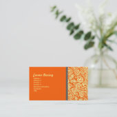 Elegant Cool Sinaasappel Visitekaartje (Staand voorkant)
