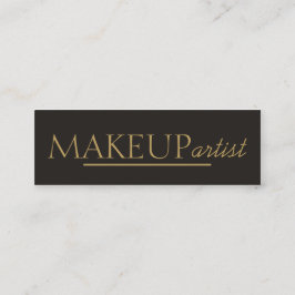 Elegant Cool Stylish Grey Gold Makeup Artist Mini Visitekaartje