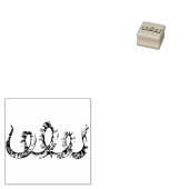 Elegant Cool Unique Gothic Snake Drake Ornament Rubberstempel (Gestempeld)