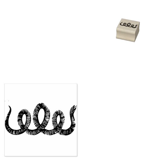 Elegant Cool Unique Gothic Snake Drake Ornament Rubberstempel (Gestempeld)