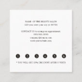 Elegant Cool Wit Roze Hart Schoonheidssalon Klantenkaartje (Achterkant)